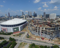 Georgia Dome and Atlanta Falcons New Stadium